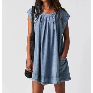 NWT free people denim mini dress